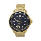 Relógio Atlantis Dourado Catraca Resistente a Água 5atm