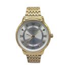 Relógio Atlantis Gold Dourado Social Resistente a Água 50m Cor do Mostrador:Branco