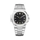 Relógio Automático Masculino De Aço Inoxidável Tandorio Quadrado 40mm Com Mostrador Multicolorido,