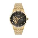 Relogio Automatico open heart Dourado Visor Preto 42mm Relogio Automatico open heart Dourado Visor Preto 42mm