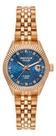 Relógio Automático Seculus Feminino Ouro Rosé Azul Brilho Ouro Rose Rosa Azul-escuro