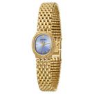 Relógio BERNY Oval Quartz 3ATM à prova d'água com mostrador roxo dourado