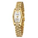 Relógio BERNY Quartz Gold Hexagon 22x39mm em aço inoxidável