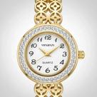 Relógio Bracelete Feminino Vinanzi Riga Impecável em Aço Inox, Resistente à Água, Analógico, Quartzo, Acompanha Pulseira e Caixa de Brinde