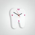 Relógio Branco Decorativo De Parede Forma De Dente - Agir