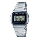 Relógio Casio Digital Vintage A158WA-1DF-BR Preto e Prata