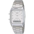 Relógio casio digital vintage branco aq-230a-7dmq-sc