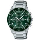 Relógio CASIO EDIFICE cronógrafo verde prata EFR-526D-3AVUDF Relógio CASIO EDIFICE cronógrafo verde prata EFR-526D-3AVUDF