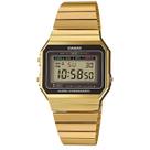 Relógio casio feminino dourado vintage a700wg-9adf