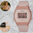 Relógio Casio Feminino Estilo Vintage LW2044ADF Rosé Digital com LED, Alarme, Cronômetro e Resina Confortável Super Leve