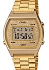 Relógio casio feminino vintage dourado gliter b640wgg-9df