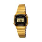 Relógio casio feminino vintage dourado la670wga-1df