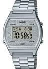 Relógio casio feminino vintage prata gliter b640wdg-7df