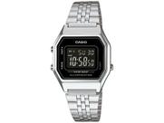 Relógio casio feminino vintage quadrado digital la680wa-1bdf