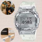Relógio Casio G-Shock Masculino Digital Prata Translúcido Esportivo Prova Dágua 200 Metros Alarmes Multifuncional Cronômetro GM-5600SCM-1DR
