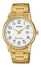Relógio casio masculino dourado collection mtp-v002g-7b2udf