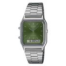 Relógio Casio Masculino Ref: Aq-230a-3amqy Anadigi Prateado Relógio Casio Masculino Ref: Aq-230a-3amqy Anadigi Prateado