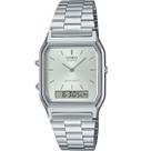 Relógio casio masculino retangular prata aq-230a-7amqydf Relógio casio masculino retangular prata aq-230a-7amqydf