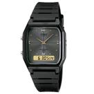 Relógio CASIO unissex anadigi preto AW-48HE-8AVDF