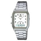 Relógio Casio Vintage AnaDigi AQ-230A-7BMQ-BR Branco e Prata Relógio Casio Vintage AnaDigi AQ-230A-7BMQ-BR Branco e Prata