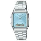 Relógio casio vintage azul claro aq-230a-2a1mqydf-sc