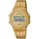 Relógio CASIO Vintage unissex dourado A171WEG-9ADF
