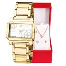 Relógio Champion Ana Hickmann Analógico Aço Dourado AH28026H Kit Colar e Brincos