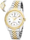 Relogio champion analo branco metal misto ch22859b