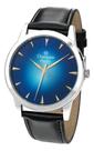 Relogio champion analogico azul couro preto cn20828f