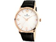 Relogio champion analogico branco couro preto cn20668z