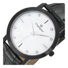 Relogio champion analogico branco couro preto cn24226m