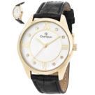 Relogio champion analogico branco couro preto cn28268b cor:preto