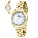 Relogio champion analogico branco metal dourado cf26142h cor:dourado