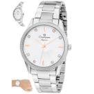 Relogio champion analogico branco metal prata cn25823q cor:prata
