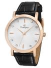 Relogio champion analogico prata couro preto cn24226s