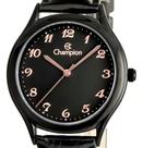 Relogio champion analogico preto couro preto ch22233j