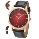 Relogio champion analogico vermelho couro preto cn20828v cor:preto