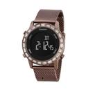 Relógio Champion Digital Chocolate Com Pedraria Luxo Ch48117r