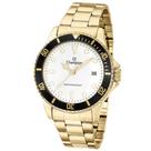 Relógio Champion Dourado Masculino Luxo Original Analógico Dourado Preto Grande