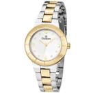 Relogio champion feminino branco metal misto ch26855b cor:misto