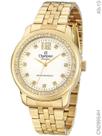 Relógio Champion Feminino Dourado CN29954W Kit Colar Brinco