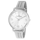 Relogio champion feminino prata metal prata cn21416q cor:prata