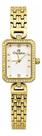 Relógio Champion Feminino Retangular Elegante Cf25894h Luxo Dourado Pedras Zirconias Brancas Branco