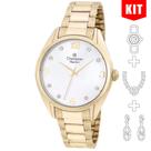 Relógio CHAMPION KIT feminino dourado analógico CN25681W