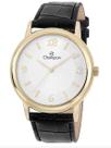 Relógio Champion Masculino - CN20953B - Dourado com Mostrador Branco e Pulseira de Couro Preta