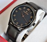 Relogio champion preto couro numeros cn20024n