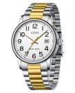 Relógio CIVO Analog Quartz à prova d'água para homens em cor dourada