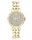 Relógio com pulseira feminina dourada Nine West NW/2402GLGB
