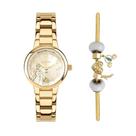 Relógio Condor Coleção Disney Cinderela Dourado Elegante + Pulseira Berloque