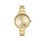 Relógio Condor Feminino KIT - Dourado com Mostrador Bege Coração